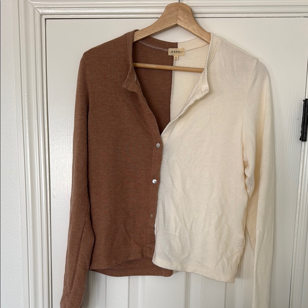 DONNI. Duo colorblock knit Cardigan